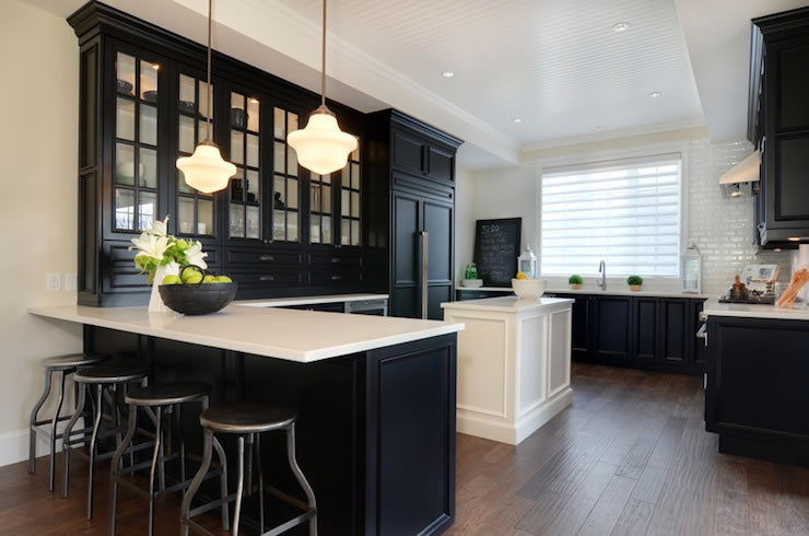 arlington-wa-black-cabinet-kitchen-countertop-granite-marble-quartz | Granite Countertops Seattle
